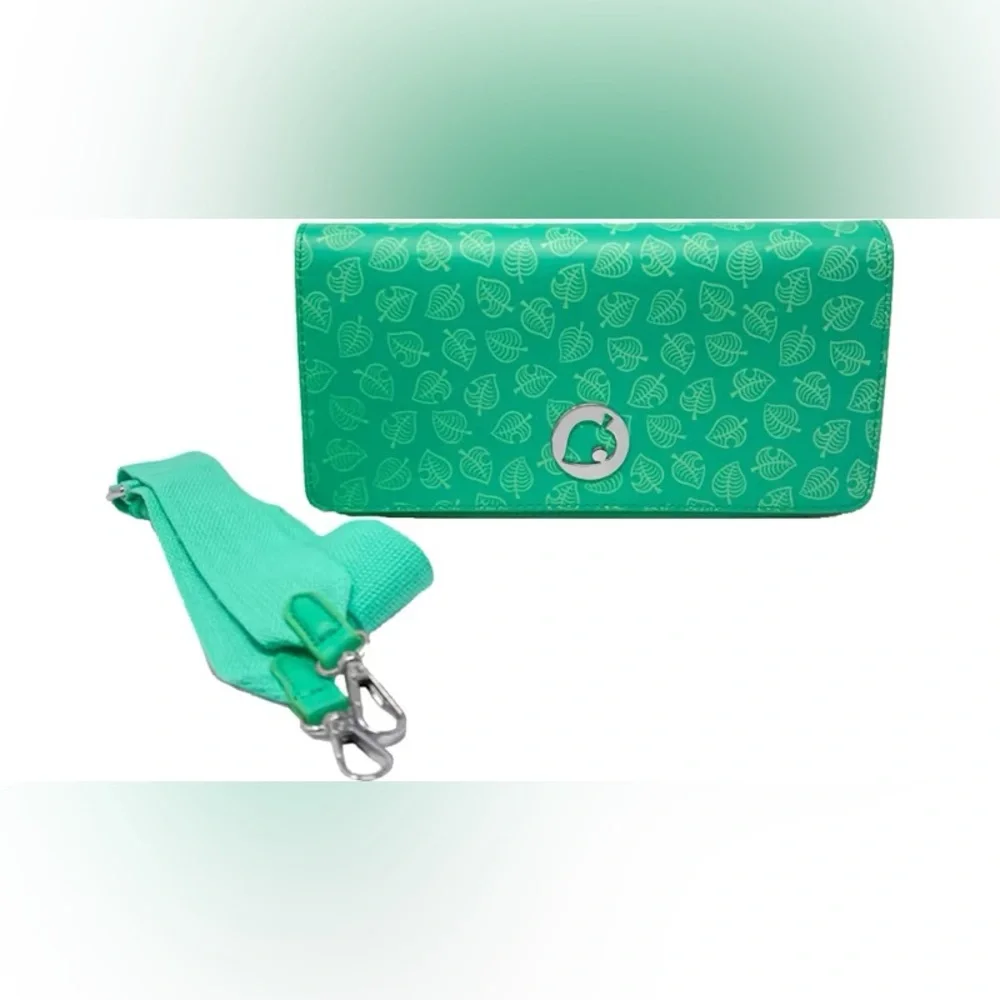 NWT Animal Crossing - Nintendo Switch Sling Bag - Teal Leaves